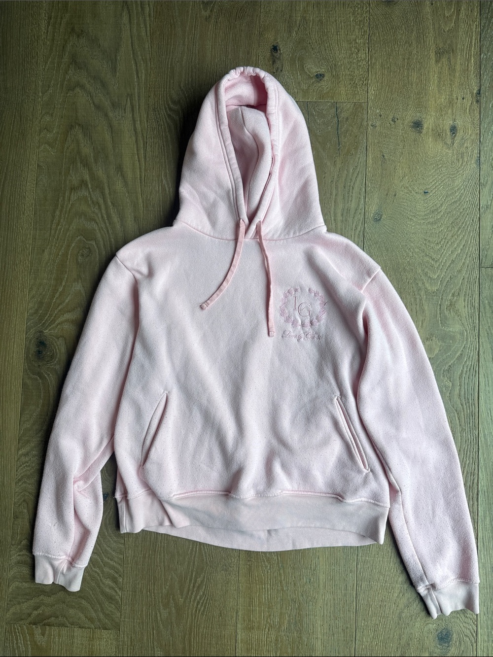 LONELY GHOST Pink Hooded Pullover